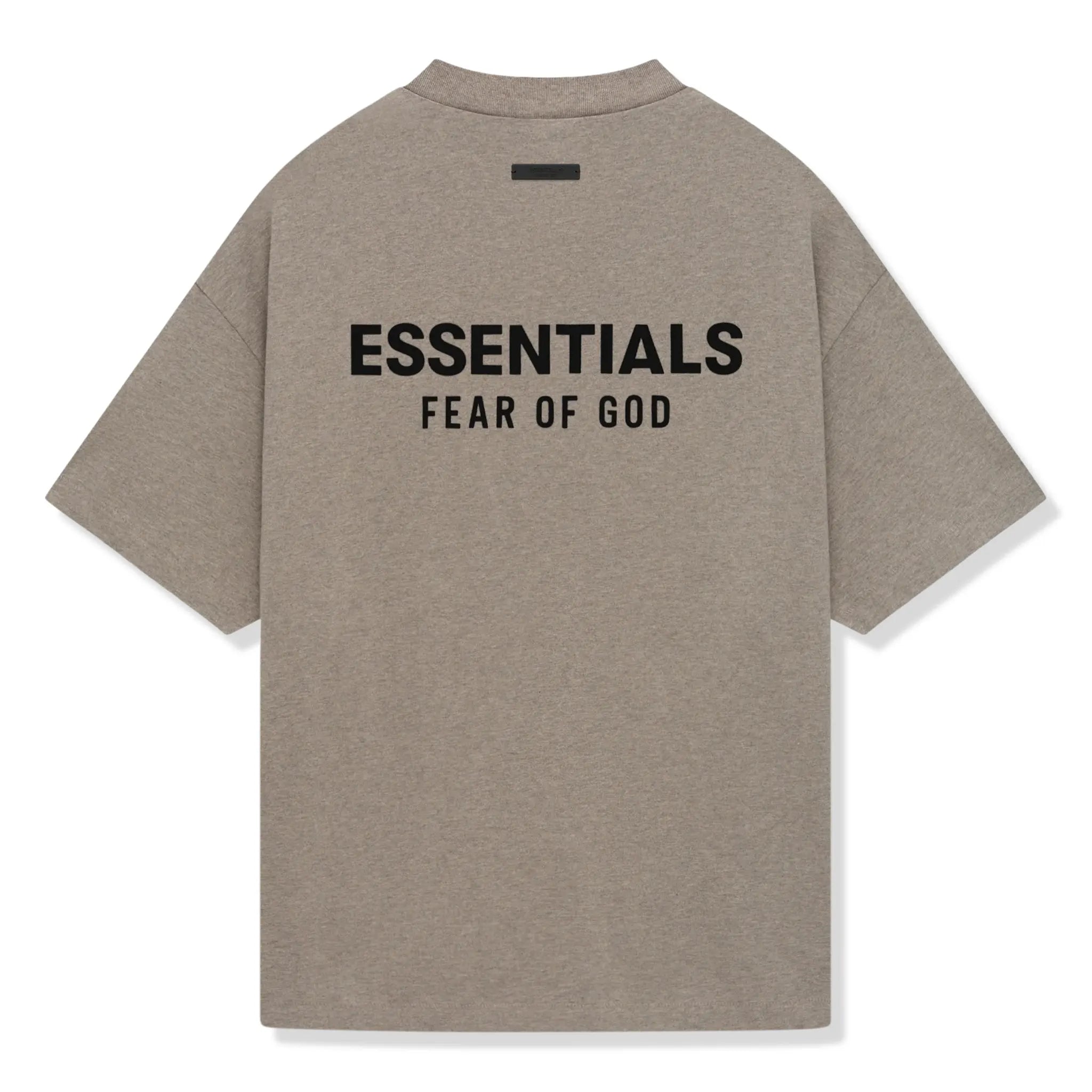 Back View Fear Of God Essentials Jersey Crewneck Heather Grey T Shirt 125HO244369F